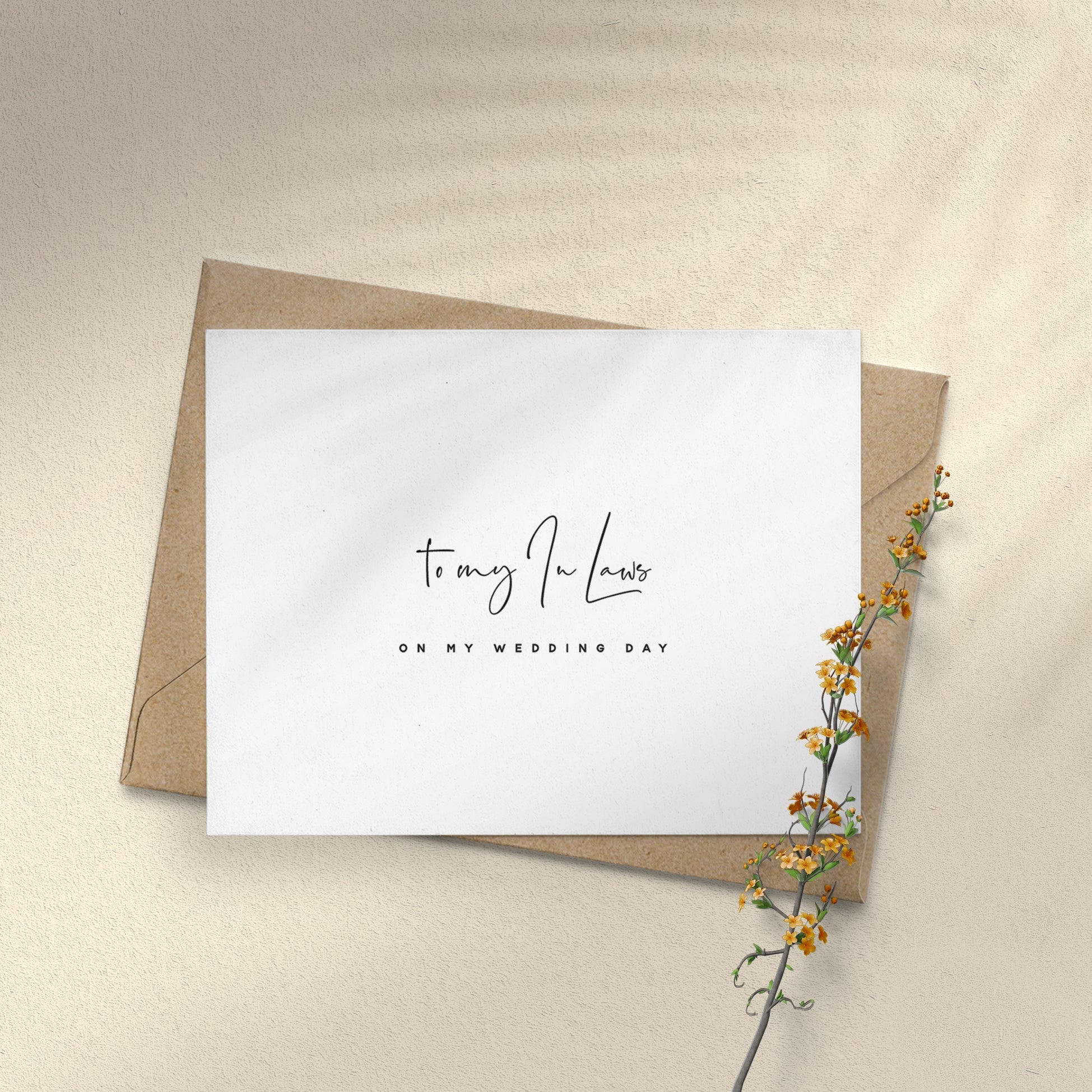 To my In - Laws on my Wedding Day Card - XOXOKristen