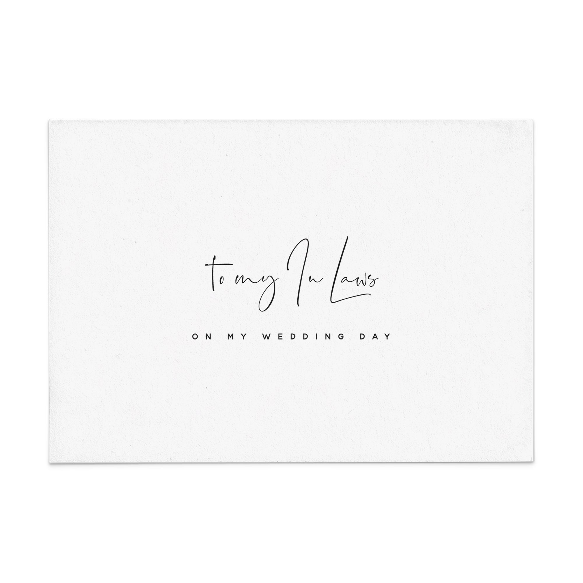 To my In - Laws on my Wedding Day Card - XOXOKristen