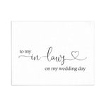 To my In Laws Wedding Note Cards - XOXOKristen