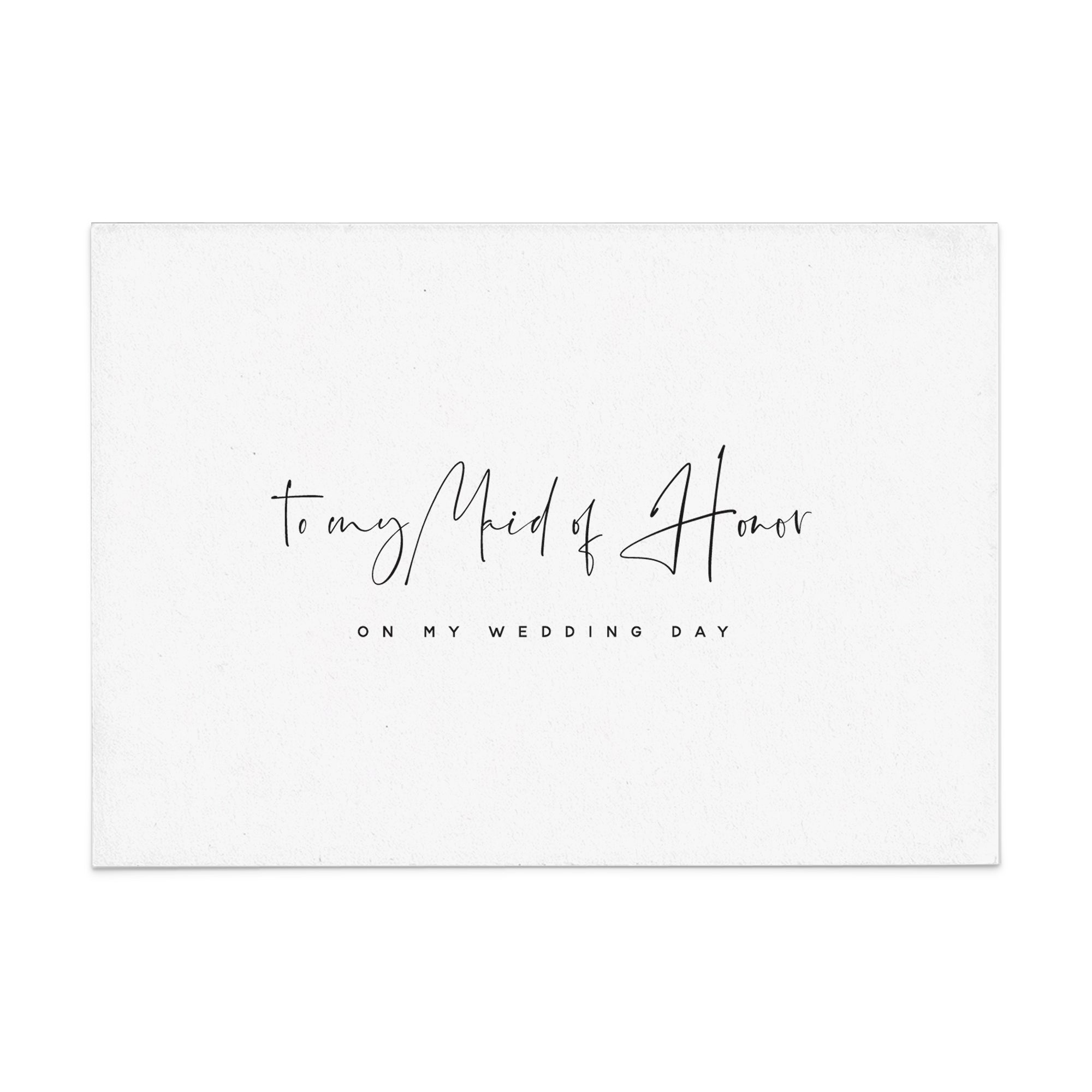 To my Maid of Honor on my Wedding Day Card - XOXOKristen