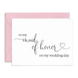 To my Maid of Honor Wedding Note Cards - XOXOKristen