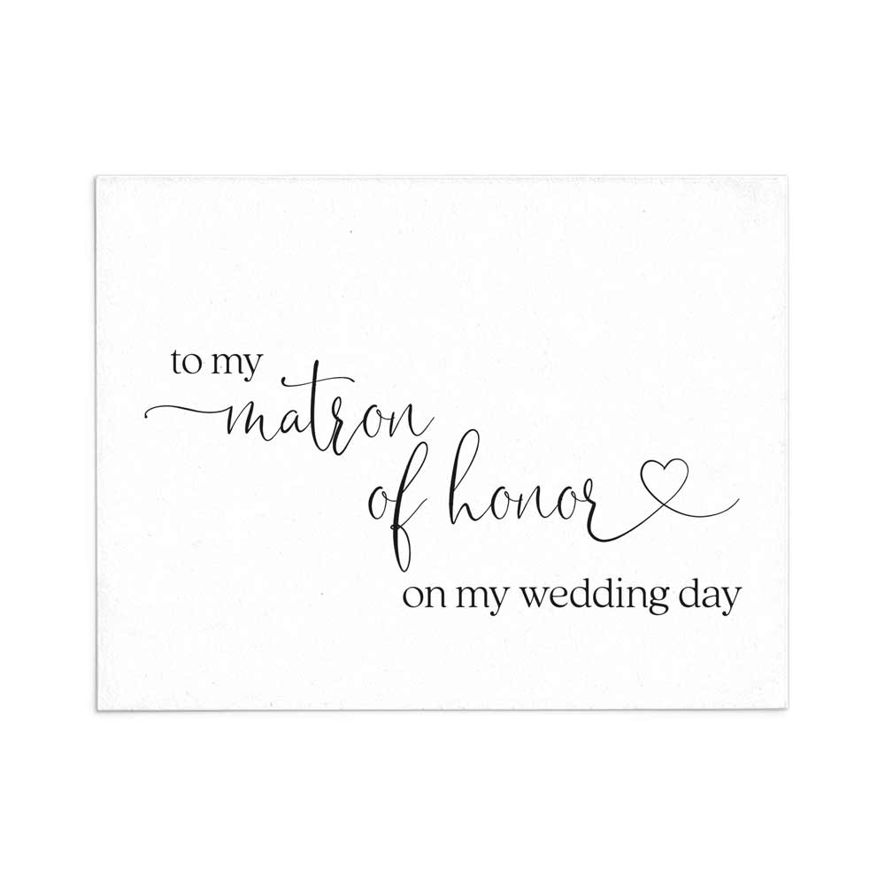 To my Matron of Honor Wedding Note Cards - XOXOKristen