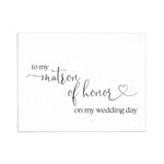 To my Matron of Honor Wedding Note Cards - XOXOKristen