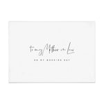To my Mother - in - Law on my Wedding Day Card - XOXOKristen