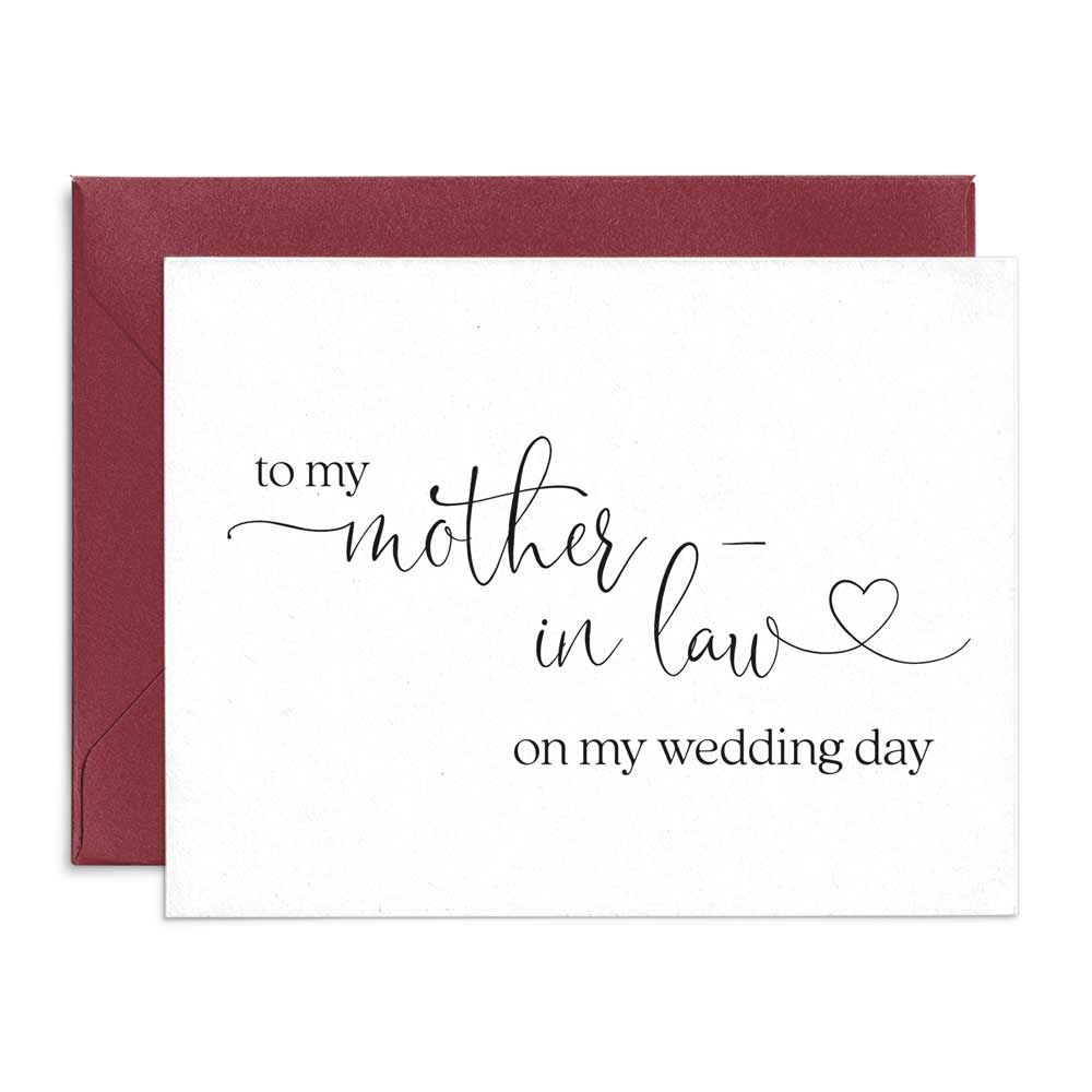 To my Mother in Law Wedding Note Cards - XOXOKristen
