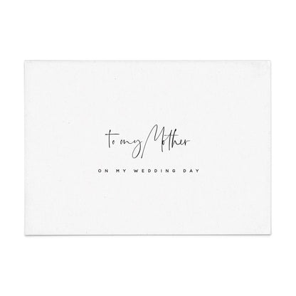 To my Mother on my Wedding Day Card - XOXOKristen