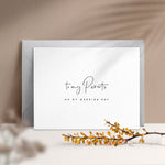 To my Parents on my Wedding Day Card - XOXOKristen