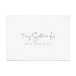 To my Sister - in - Law on my Wedding Day Card - XOXOKristen