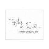 To my Sister in Law Wedding Note Card - XOXOKristen