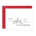 To my Sister Wedding Note Card - XOXOKristen