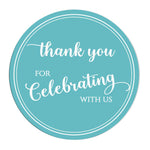 Turquoise Thank You Wedding Stickers - XOXOKristen
