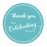 Turquoise Thank You Wedding Stickers - XOXOKristen