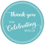 Turquoise Thank You Wedding Stickers - XOXOKristen