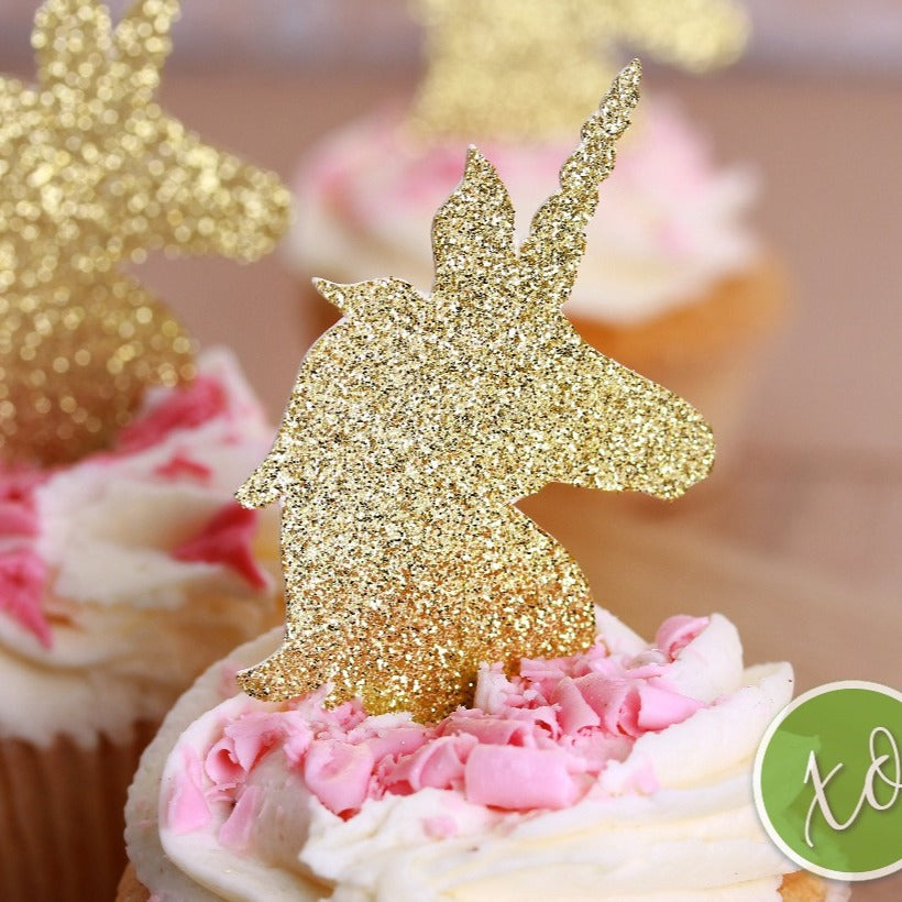 Unicorn cupcake topper - birthday decoration - party decoration