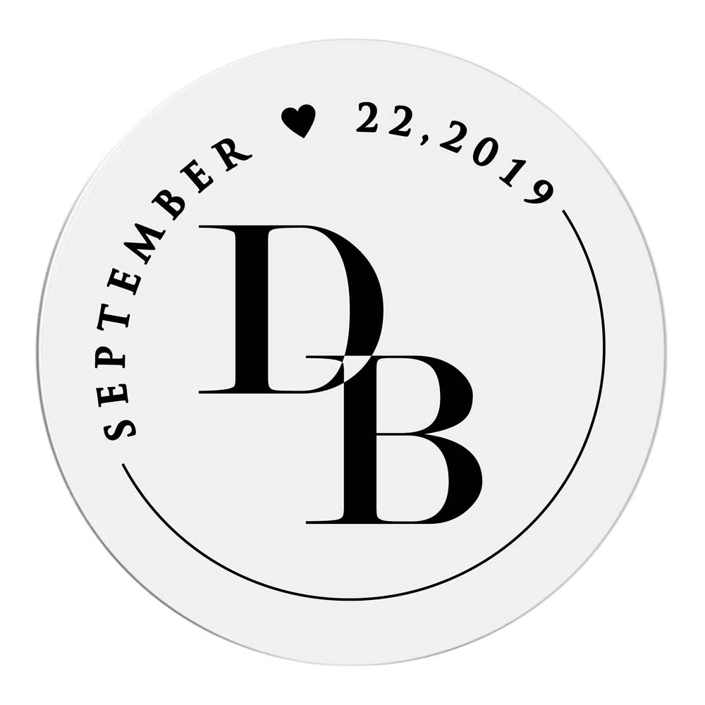 United Monograms Clear Wedding Sticker - XOXOKristen