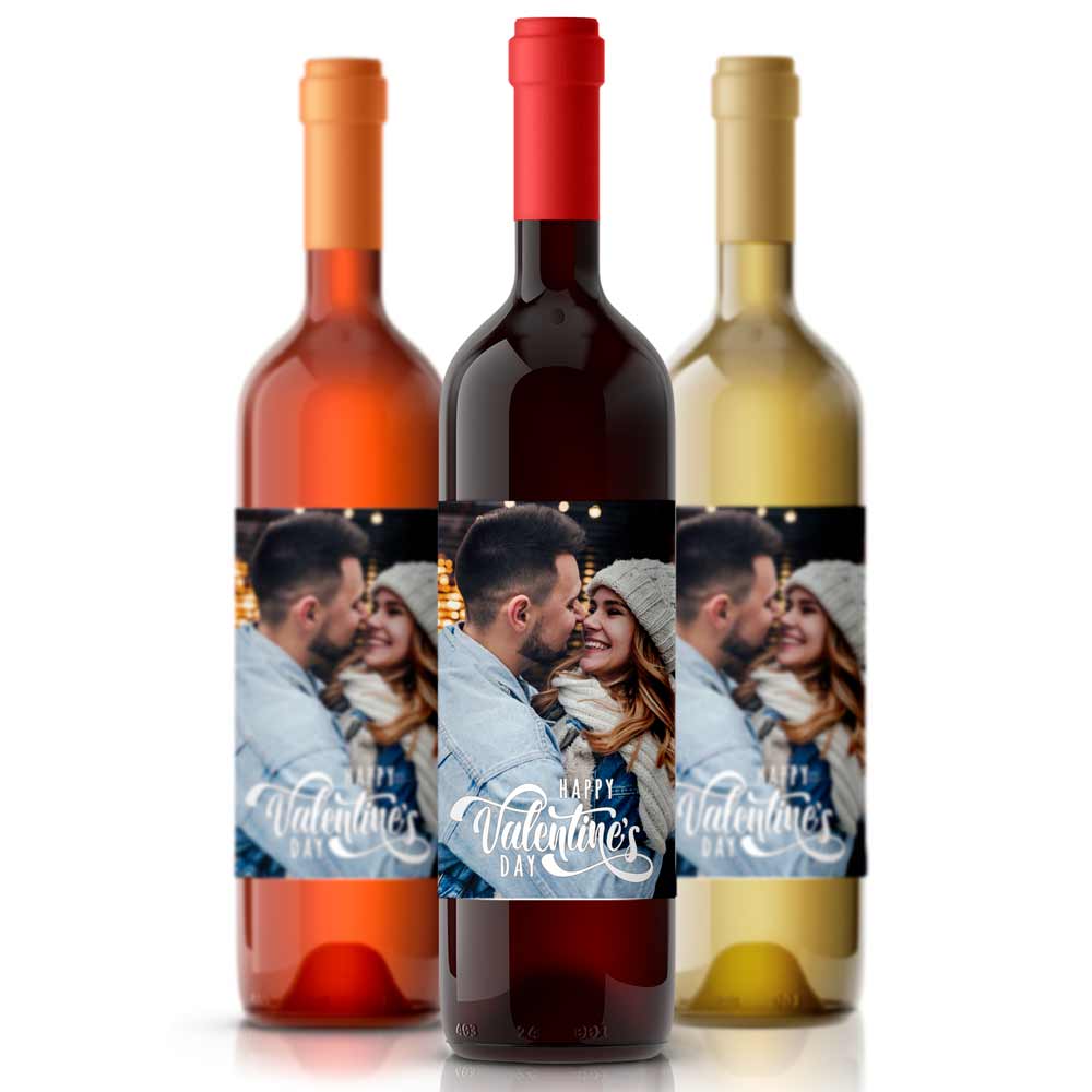 Valentine's Day Wine Label with Custom Photo - XOXOKristen