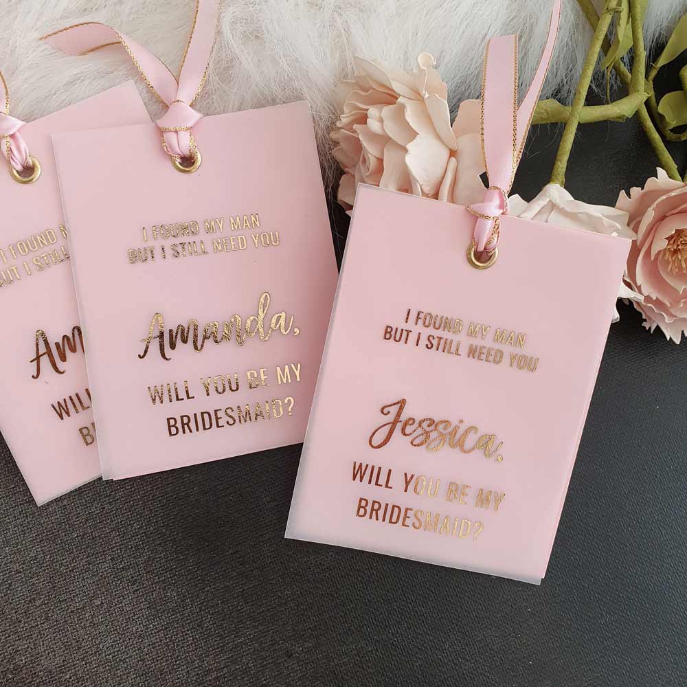 Vellum Bridesmaid Proposal Insert Card - XOXOKristen