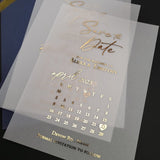 Vellum Calendar Save The Date Invites - XOXOKristen