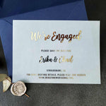 Vellum We are Engaged Announcement Cards - XOXOKristen