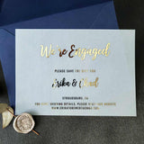 Vellum We are Engaged Announcement Cards - XOXOKristen