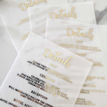 Vellum Wedding Enclosure Card - XOXOKristen