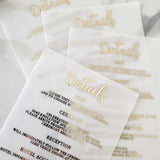 Vellum Wedding Enclosure Card - XOXOKristen