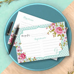 Vintage Design Recipe Cards with Custom Monogram Letter - XOXOKristen