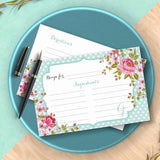 Vintage Design Recipe Cards with Custom Monogram Letter - XOXOKristen