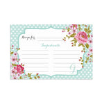 Vintage Design Recipe Cards with Custom Monogram Letter - XOXOKristen