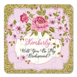 Vintage Gold Frame Bridesmaid Puzzle Proposal - XOXOKristen