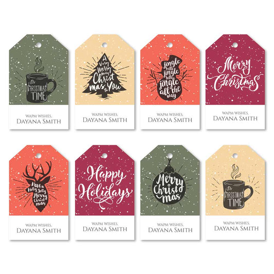 Vintage Personalized Christmas Gift Hang Tags - XOXOKristen