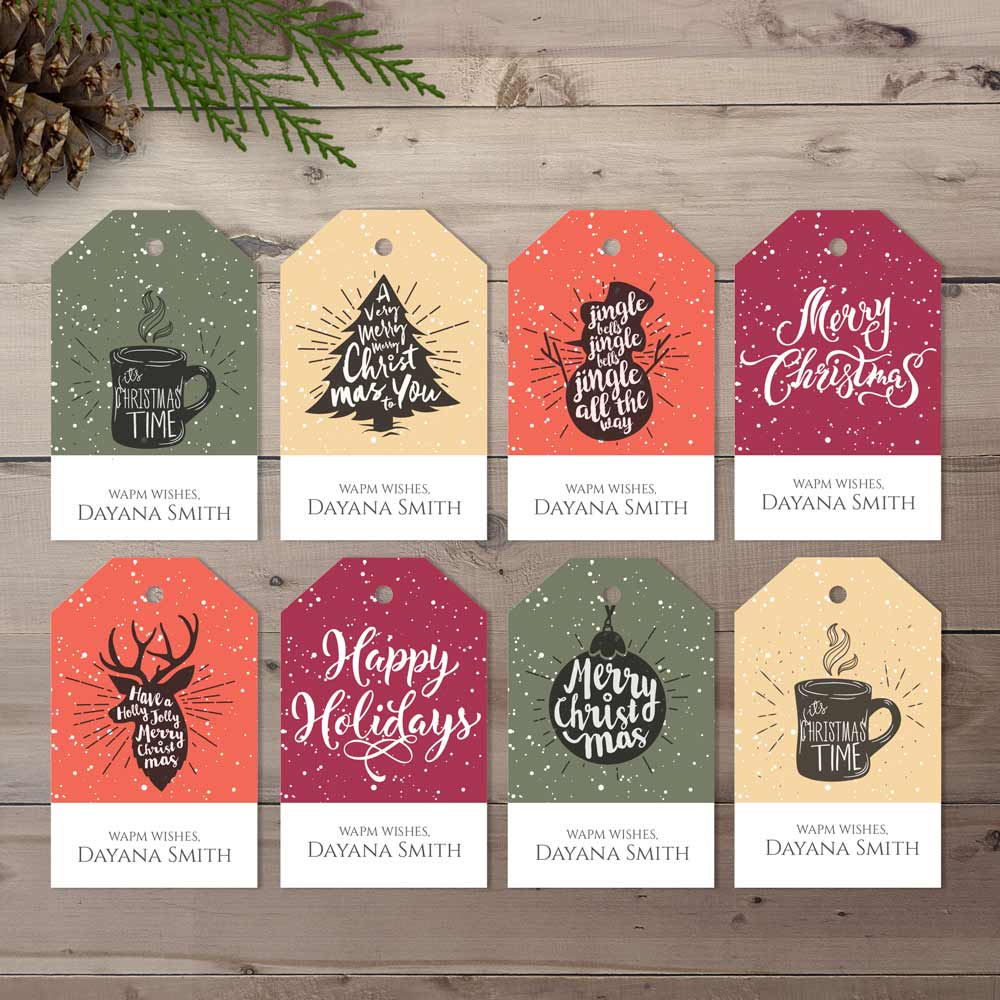 Vintage Personalized Christmas Gift Hang Tags - XOXOKristen