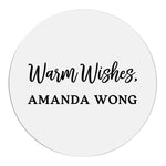 Warm Wishes Christmas Sticker with Custom Signature - XOXOKristen