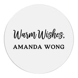 Warm Wishes Christmas Sticker with Custom Signature - XOXOKristen