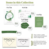 Wedding Greenery Invitation Suite - XOXOKristen