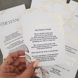 Wedding Guest Information with Gold Foil - XOXOKristen
