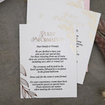 Wedding Guest Information with Gold Foil - XOXOKristen