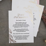 Wedding Guest Information with Gold Foil - XOXOKristen