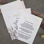 Wedding Guest Information with Gold Foil - XOXOKristen