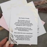 Wedding Guest Information with Gold Foil - XOXOKristen