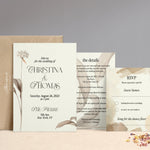 Wedding Invitation Suite in Beige Florals - XOXOKristen