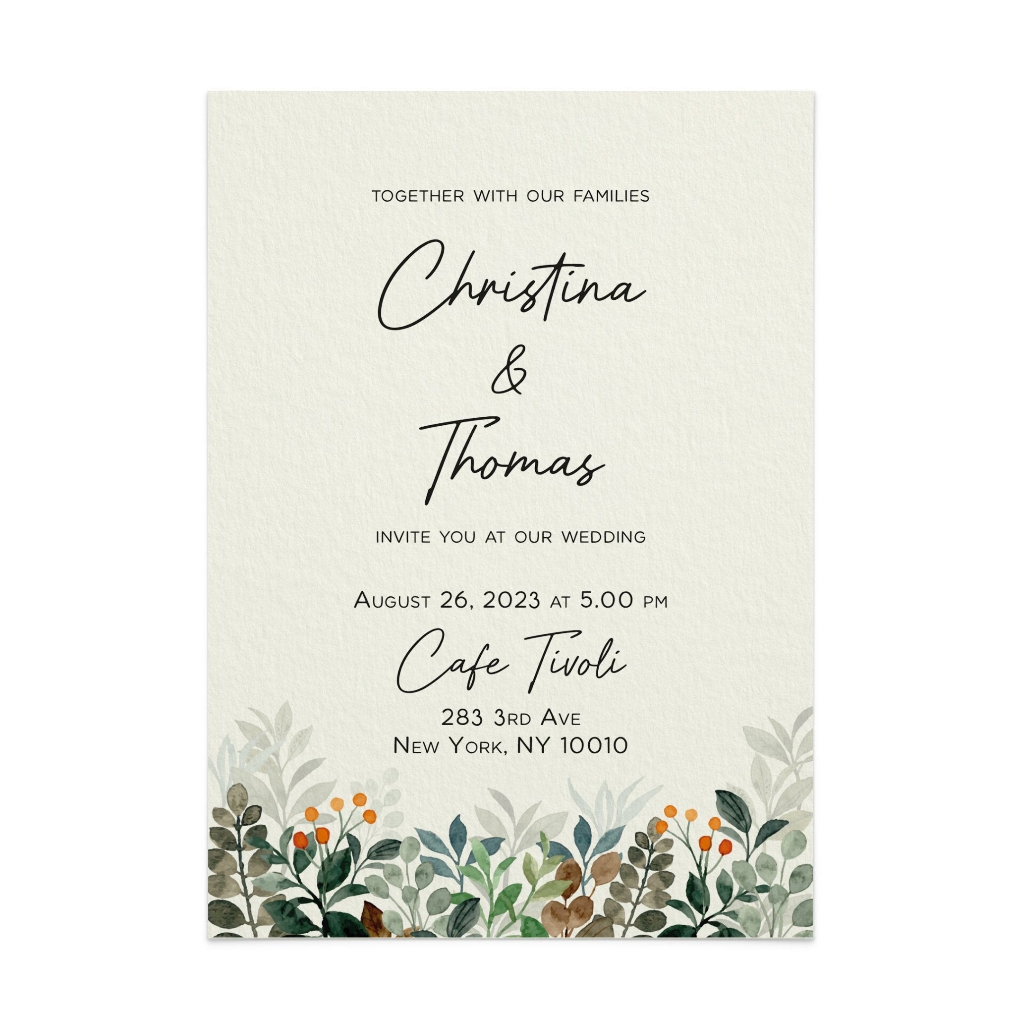 Wedding Invitation Suite with Spring and Summer Flowers - XOXOKristen