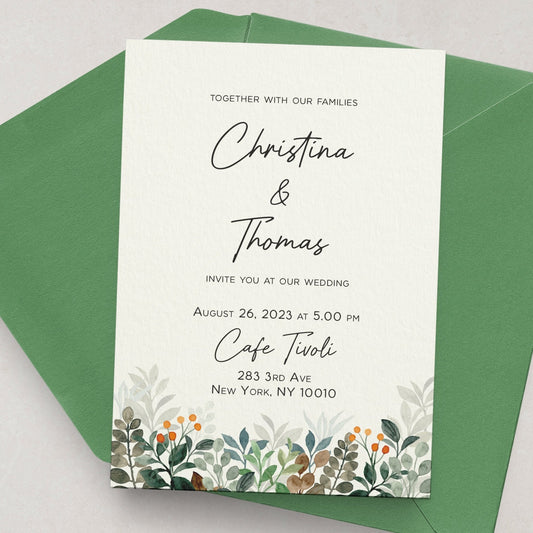 Wedding Invitation Suite with Spring and Summer Flowers - XOXOKristen
