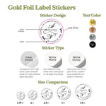 Wedding Round Gold Foiled Stickers with Initials - XOXOKristen