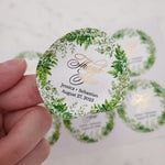 Wedding Thank You Green Leaf Stickers - XOXOKristen