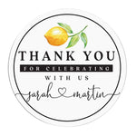 Wedding Thank you Sticker with Lemon Design - XOXOKristen