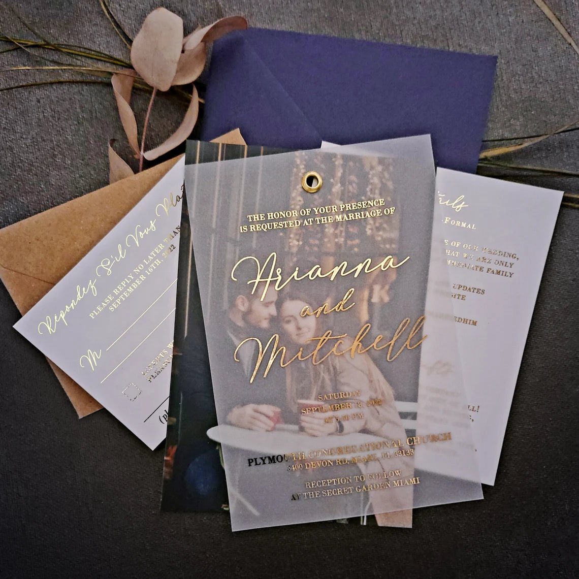 Wedding Vellum Invitation Suite - XOXOKristen