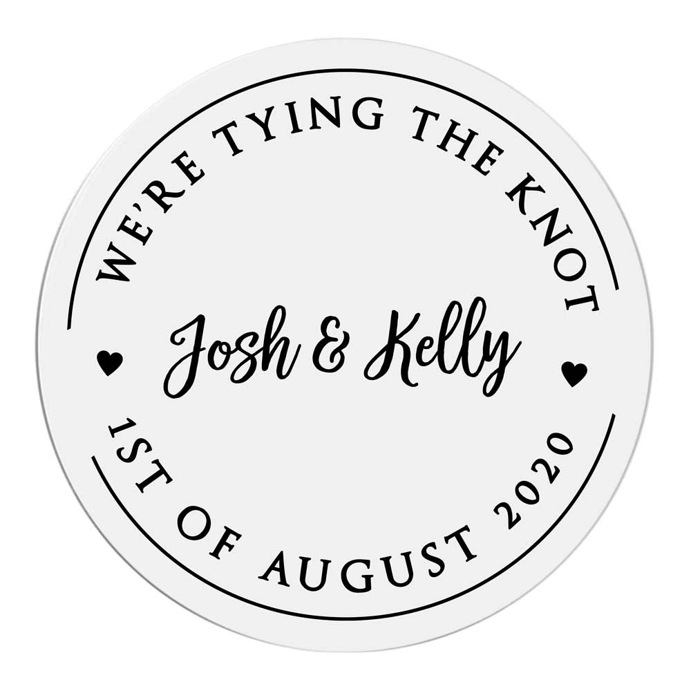 We're Tying the Knot Custom Wedding Sticker - XOXOKristen