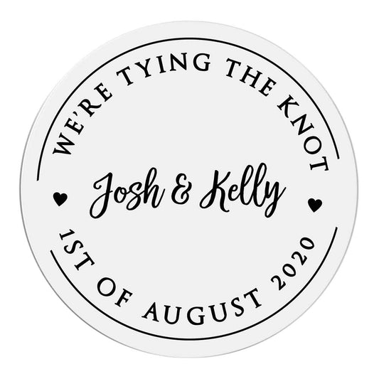 We're Tying the Knot Custom Wedding Sticker - XOXOKristen