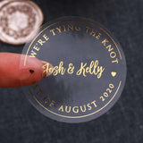 We're Tying the Knot Custom Wedding Sticker - XOXOKristen
